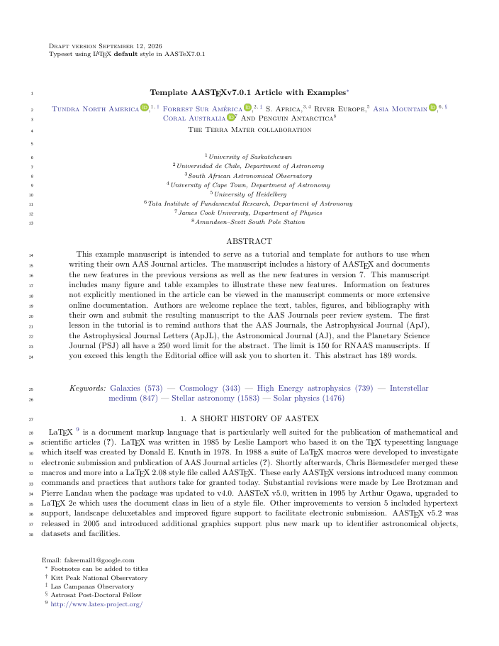 Preview of AAS Journals — ApJ / AJ / ApJS / ApJL / PSJ / RNAAS LaTeX template
