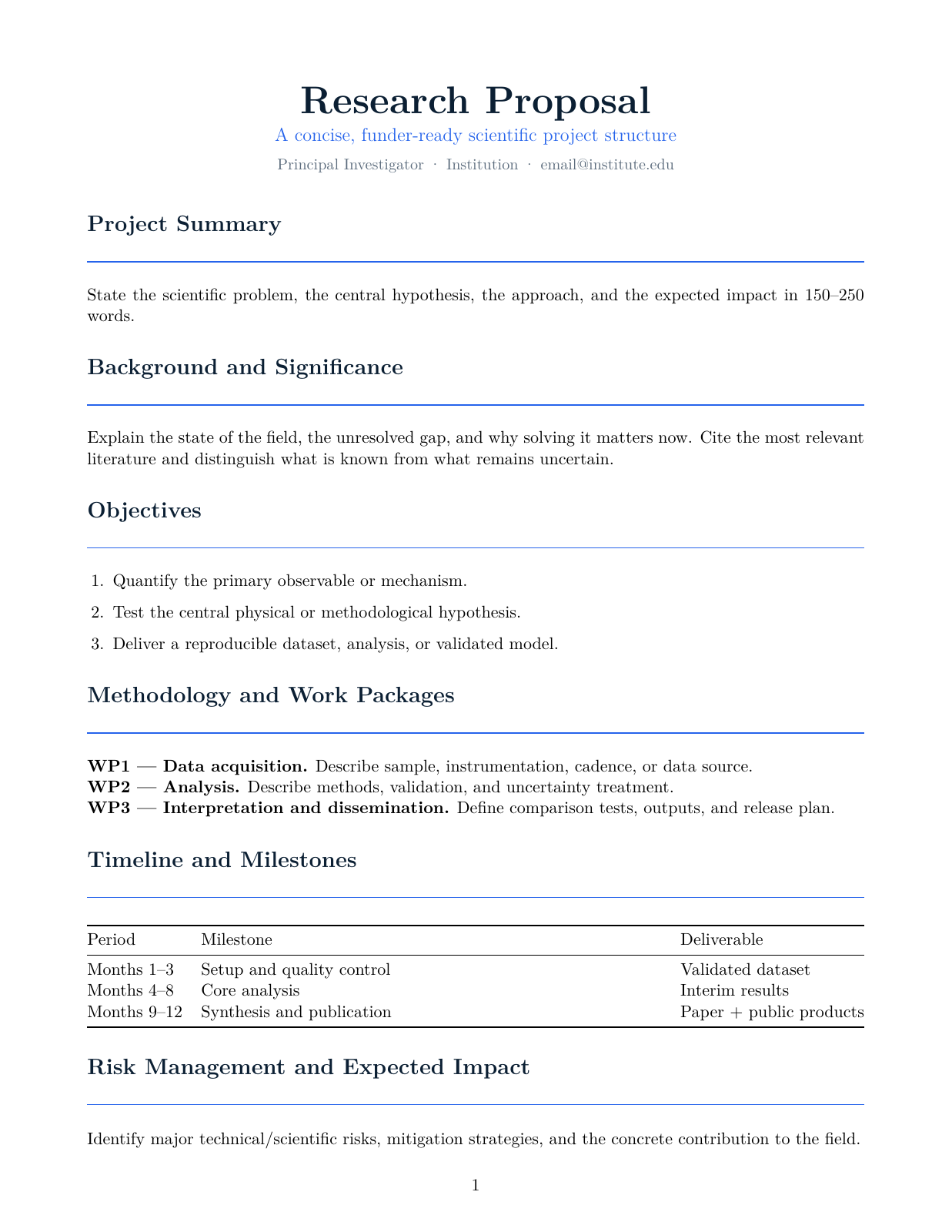 Preview of Research Proposal LaTeX template
