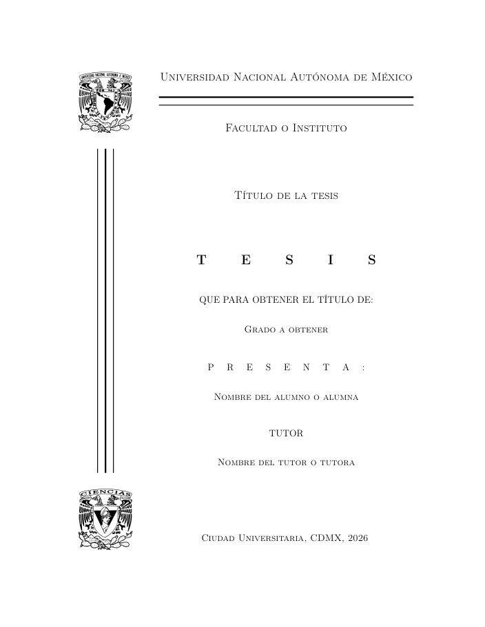 Preview of Tesis UNAM LaTeX template