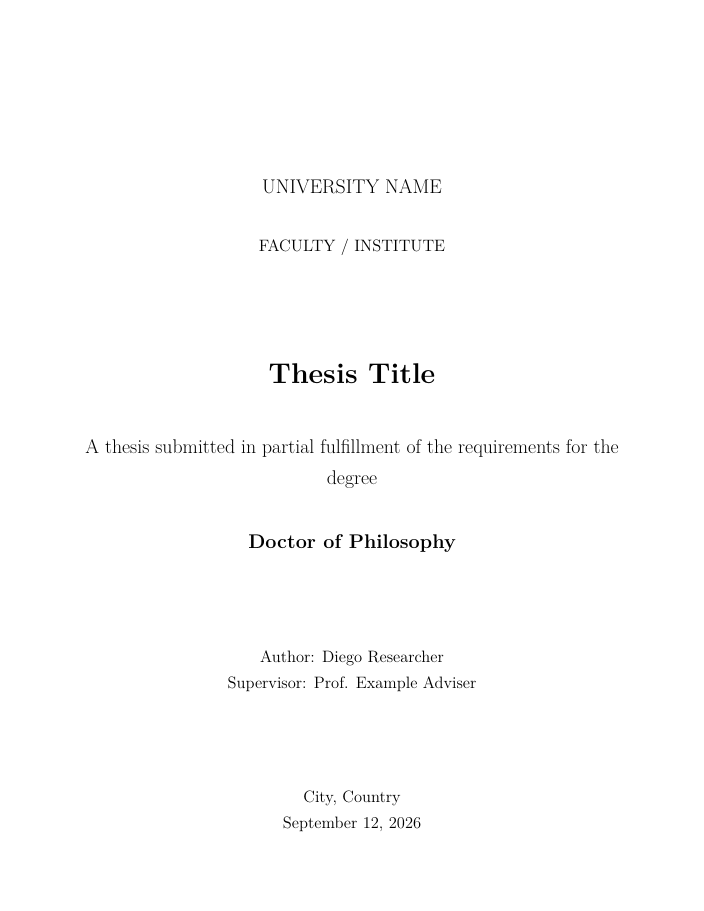 Preview of Generic Thesis LaTeX template